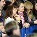 Audience members listen as President Obama speaks at the Al Glick Fieldhouse on Friday morning.  Melanie Maxwell I AnnArbor.com